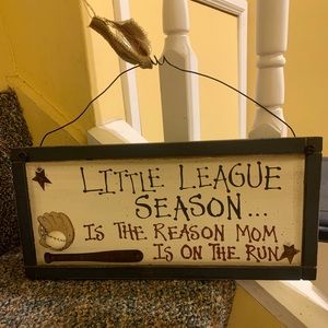Wood Baseball Plaque